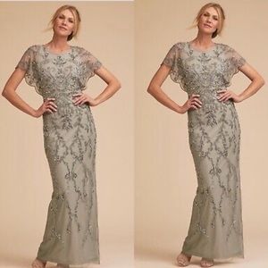 Adrianna Papell Blue Mist Maxi Dress NWT